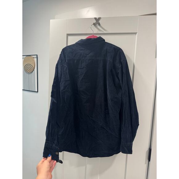 St Johns Bay Flannel Lined Navy Chore Barn Coat - Picture 8 of 10